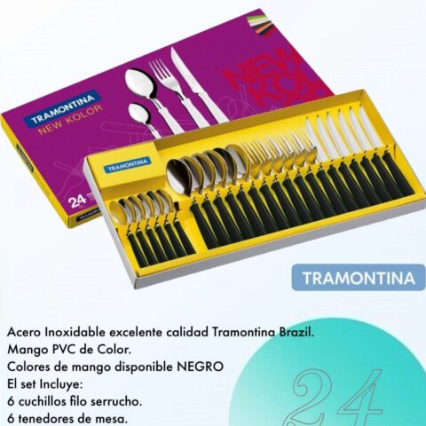 Cubiertos Tramontina New color 24 Piezas