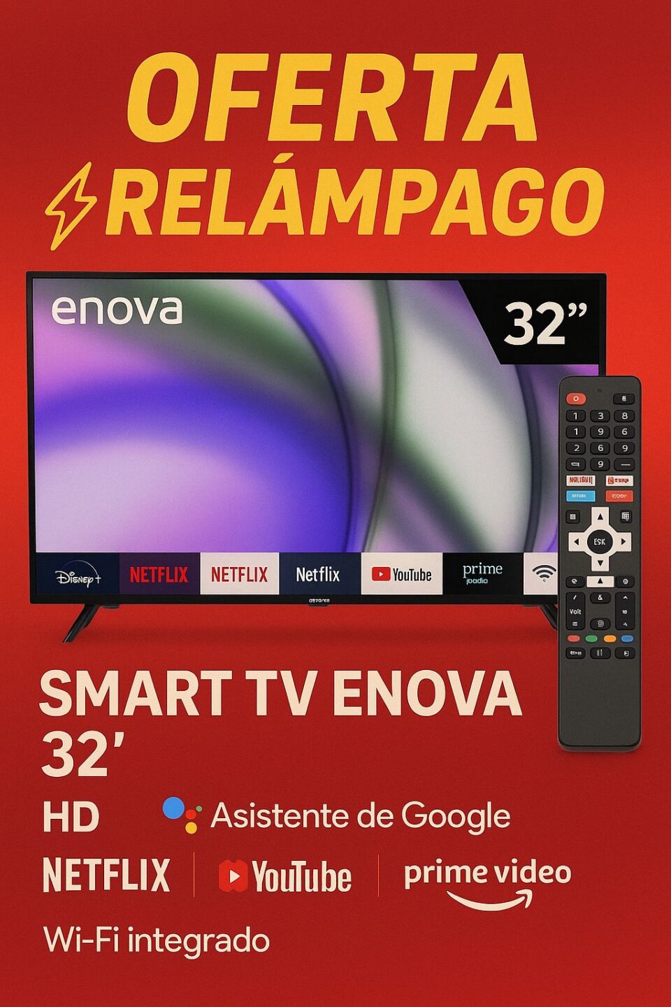 Smart TV Enova 32" Google TV